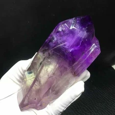 451g Natural Uruguay Amethyst Quartz Point Scepter Crystal Energy Reiki Decor