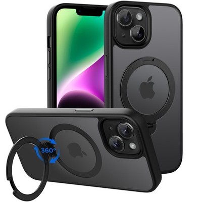 Magnetic Case for iPhone 13/14 6.1 inch with 360 Rotatable Ring Stand, Compat...