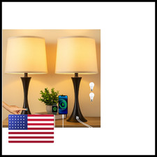 Lit-Path Touch Table Lamp Set Of 2 For Nightstand 3 Way Dimmable Bedside Lamps