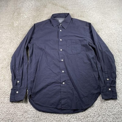 Rag & Bone Shirt Mens Small Navy Fit 3 Button Down Long Sleeve Casual