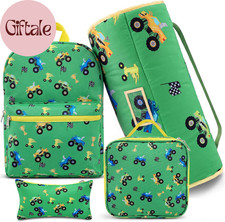 4 Pcs Kids Backpack Set with Lunch Bag Pencil Case Nap Mat, Preschool Back to Sc