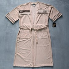 Vtg 70s Playboy Velour Robe Deadstock NWT Harwood Arnel Triacetate Beige One Sz