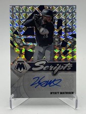 Wyatt Mathisen 2022 Panini Mosaic Silver Prizm Rookie RC Auto ( Mariners )
