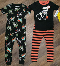 Boys Halloween Pajamas Size 2T, 3T, or 4T NEW Carters, Dinosaurs, Glow in Dark