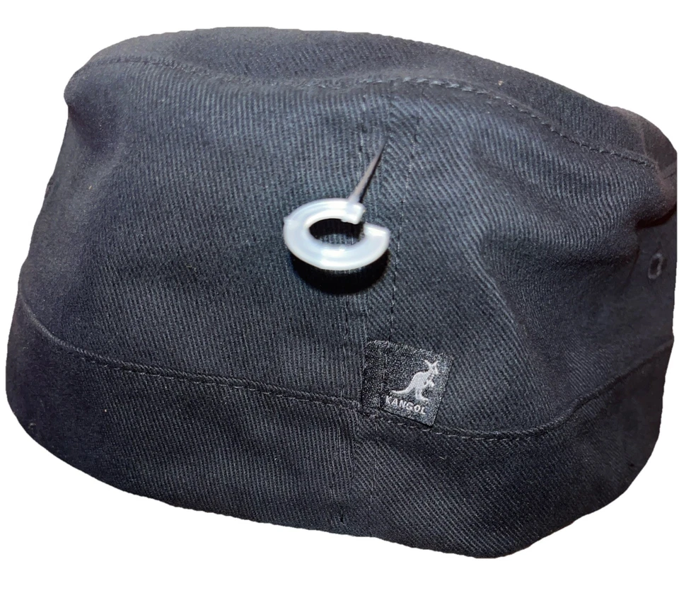 Kangol мужской хлопок саржи армия крышка с надписью логотип вышитый черный размер L/XL - Изображение 3 из 4