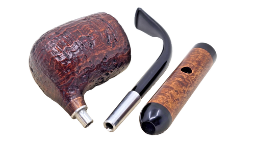 HS Studio 'Hand Made' Sandblasted Cavalier Pipe (Unsmoked) - Picture 11 of 11