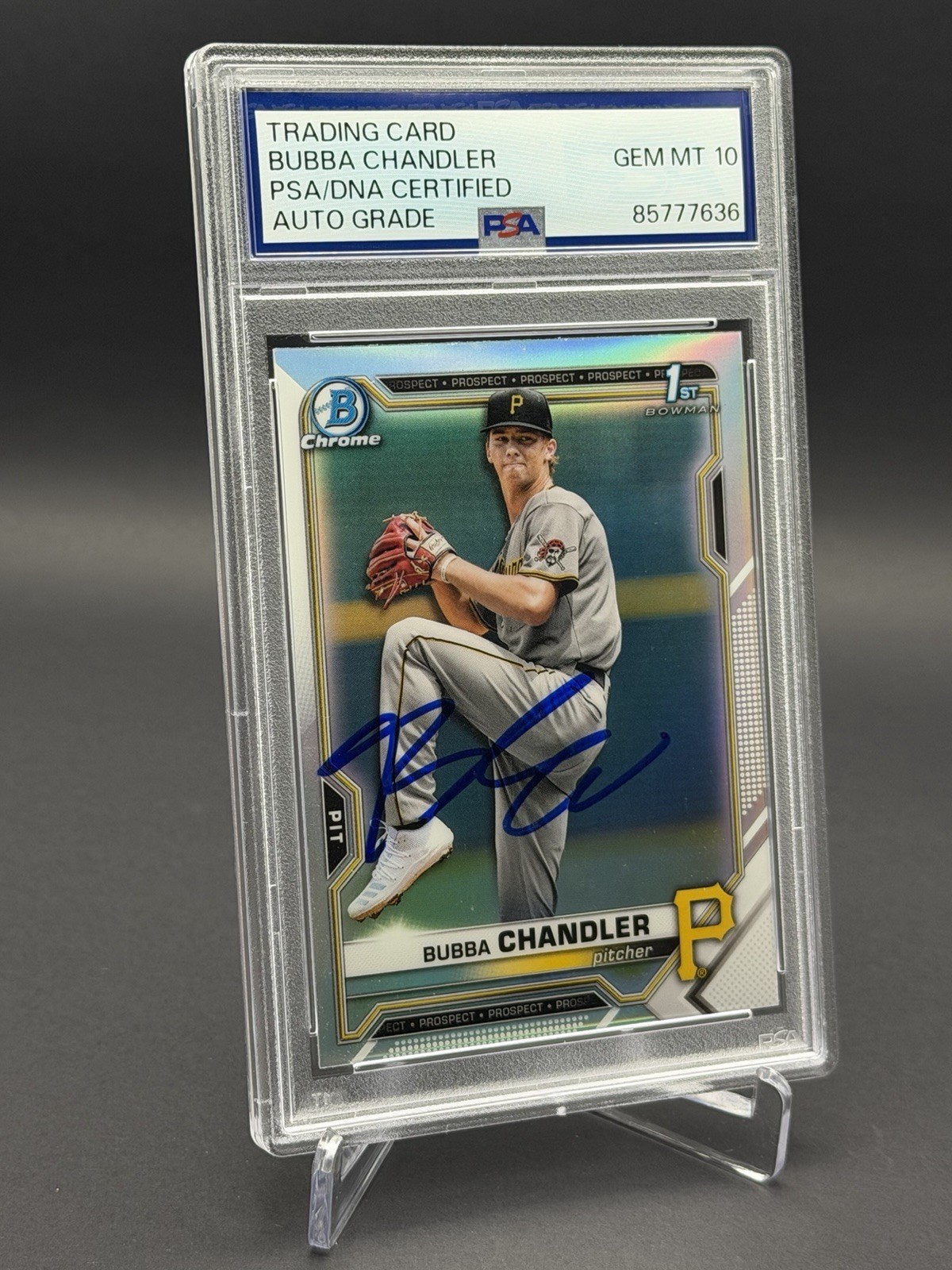 2021 1ST Bowman Chrome Draft Bubba Chandler AUTO PSA 10 #BDA-41 Pirates 🔥🏴‍☠️