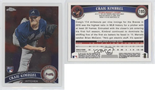 2011 Topps Chrome Craig Kimbrel #195 Rookie RC