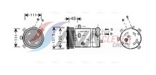 Kompressor Klimaanlage AVA Clever Choice OLAK280 für ASTRA OPEL 12V Caravan T92