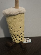 Jellycat Camellia Matcha Bubble Tea with Sticker Fenwicks Exclusive BNWT