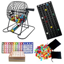 Deluxe Bingo Game Set-Includes Bingo Cage,600 Colorful Bingo Chips with a Bag...