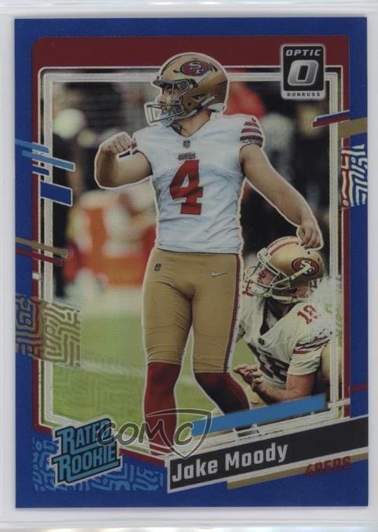 2023 Panini Donruss Optic Rated Blue Prizm 149/199 Jake Moody #289 Rookie RC o8g