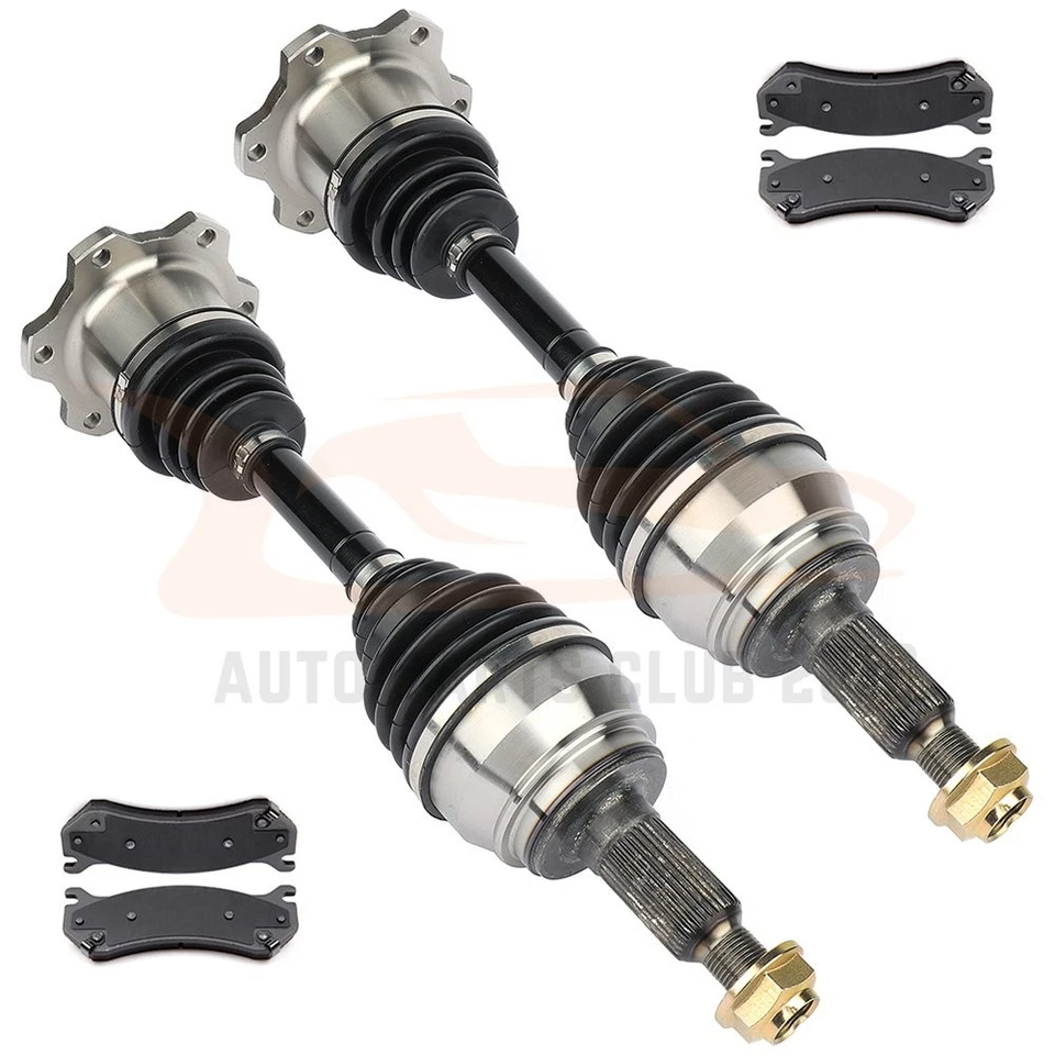 for Chevrolet Avalanche 1500 5.3L 2002-06 Front CV Axle Shaft Brake Ceramic Pads - Image 3 of 4