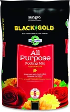 Sun Gro Horticulture 8-Quart Black Gold 1310102 Purpose Potting Soil with Contro