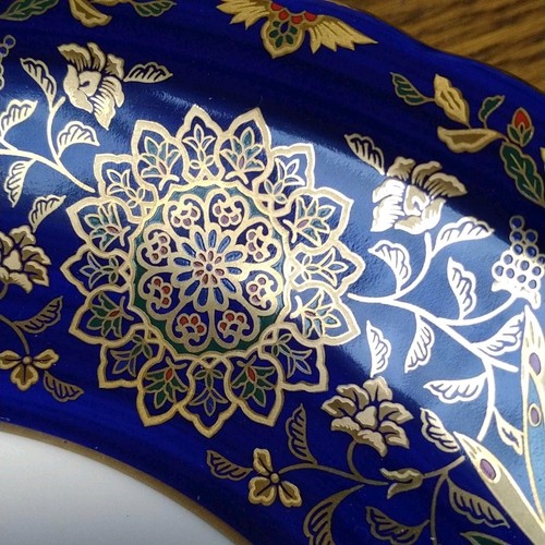 Eclectique kaikai Peacock Plate Gold-Decorated Plate - Picture 12 of 24
