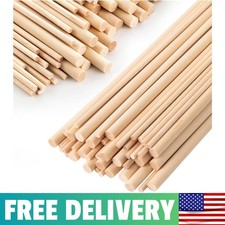 50Pcs 12inch Long Dowel Rods Wood Sticks, 1/2inch 1/4inch 1/8inch Unfinished ...
