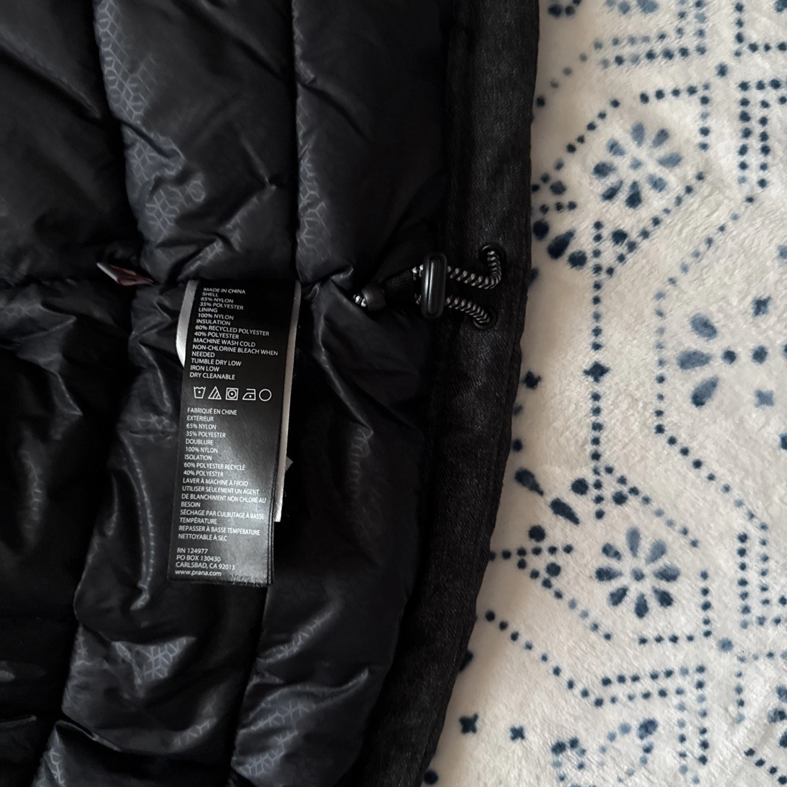 Prana Mens Holmes Puffer Jacket, Hooded Full Zip, XL, Dark Grey (NOT BLACK) - product detail image 16