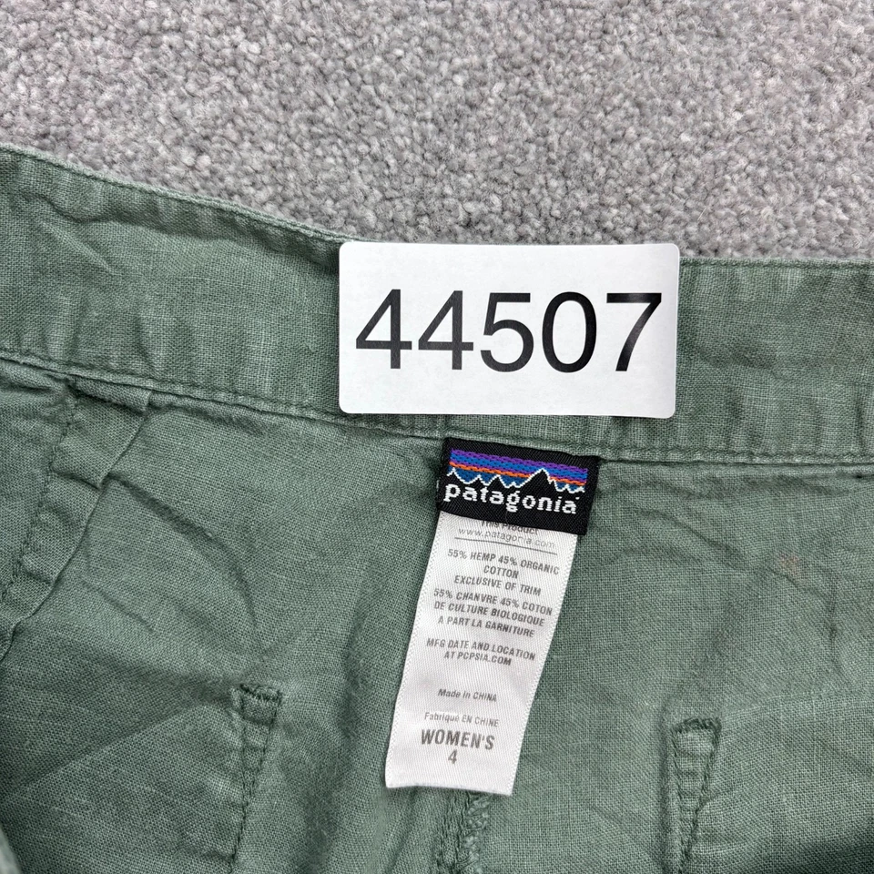 Shorts Patagonia Feminino Tamanho 4 Verde 4" Ilha de Costura Cânhamo Trilha Caminhada Senhora - Imagem 3 de 4