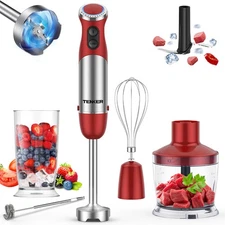 Tenker 5-in-1 Immersion Hand Blender Stainless Steel for Soups, Smoothies, Sauce