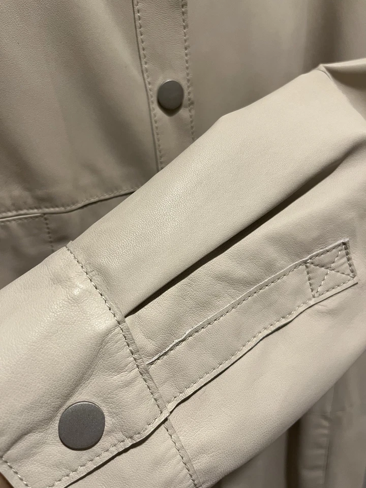 Auténtico abrigo de cuero para mujer New York Foto 4 de 4