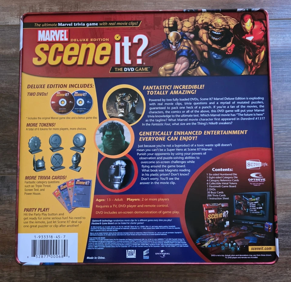 Marvel Deluxe Edition Scene It DVD Trivia Board Game - Image 3 of 4
