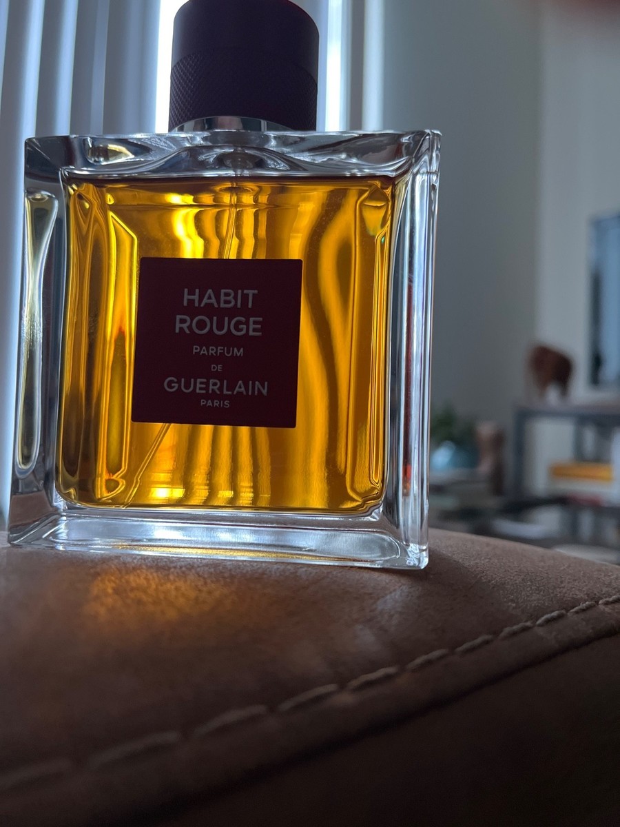 Guerlain Men's Habit Rouge Parfum 3.3 oz Fragrances 3346470305212