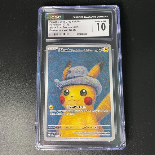 2023 Pokemon Black Star SV Promo 085 Van Gogh Pikachu With Grey Felt Hat CGC 10