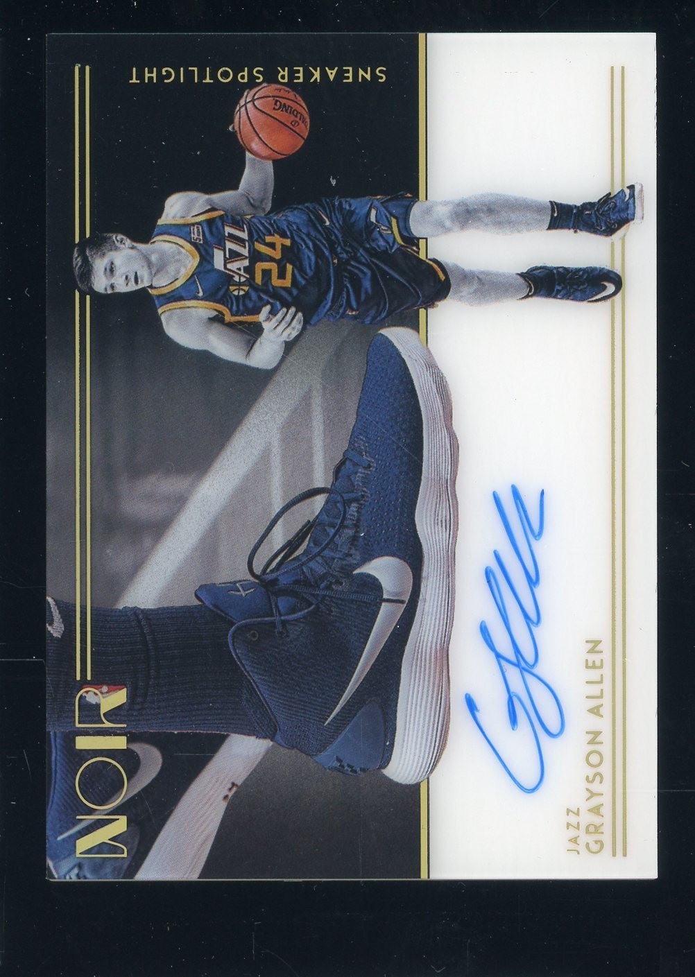 2018-19 Panini Noir Sneaker Spotlight Grayson Allen Jazz ON CARD AUTO 90/99