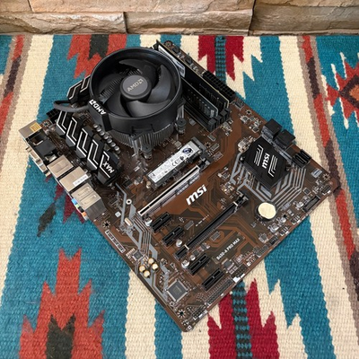 #ad #ad MSI B450 A PRO MAX AM4 Motherboard Combo Ryzen 5 PRO 2400G 16GB RAM 256GB SSD $179.00