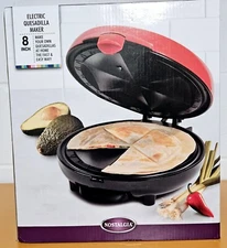 NOSTALGIA ELECTRIC QUESADILLA MAKER - 6 WEDGE - NEW