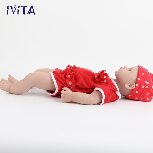 Muñeca de silicona de cuerpo completo recién nacida bebé niña renacida de 18" juguetes realistas para niños - Imagen 11 de 12