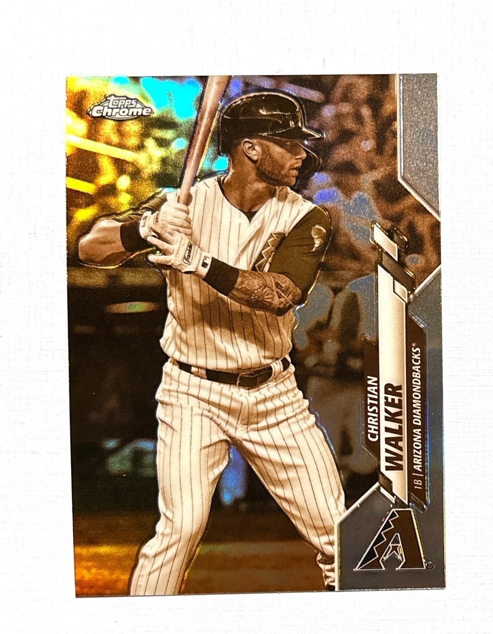 Christian Walker ~ 2020 Topps Chrome ~ Sepia Refractor #27