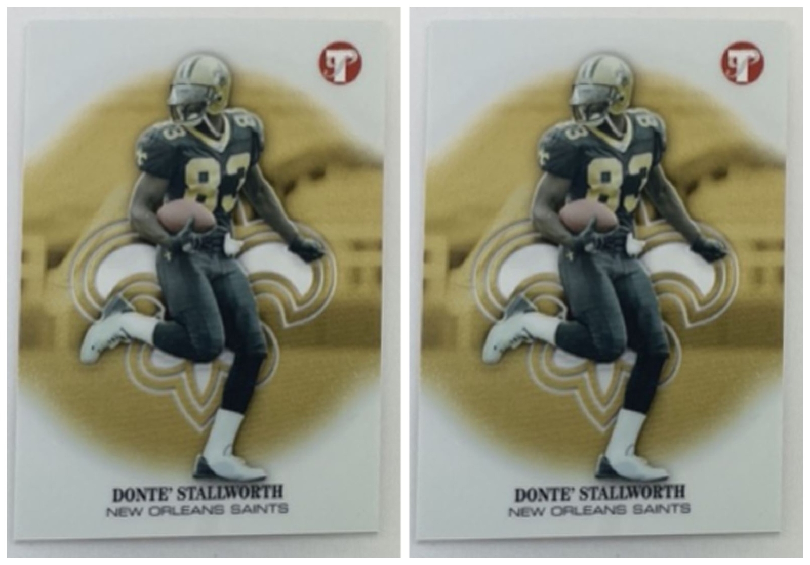 (2) 2002 Topps Pristine #96 Donte Stallworth RC Saints Football Card Lot