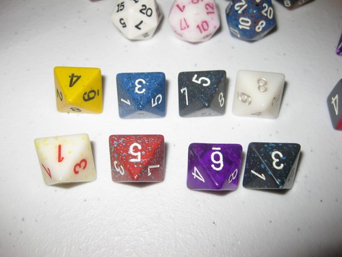 Huge 71 Piece Lot of Polyhedral RPG D&D Dice Chessex & More D20 D10 D12 VINTAGE - Picture 4 of 7