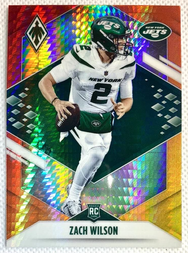 2021 Panini Phoenix Zach Wilson Rookie Fire Burst Card RC #102 NFL New York Jets