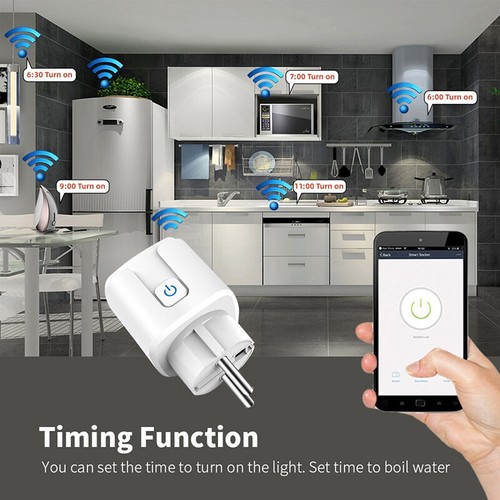 Smart Plug WiFi Socket EU Smart Life APP Control Works With Alexa Google Hom _ou - Photo 2/12