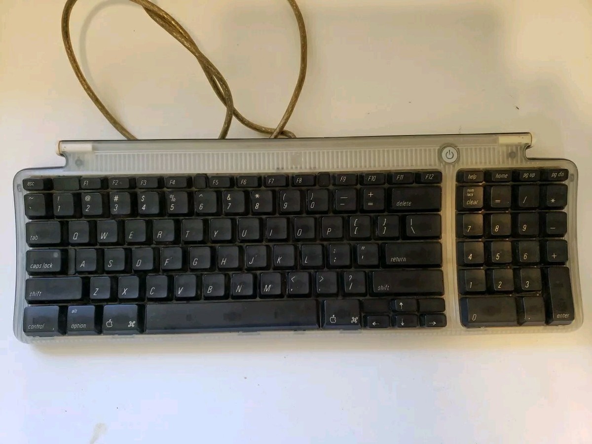 Vintage Apple M2452 Blue USB Keyboard Power-Mac G4 & iMac G3