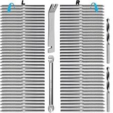 E 70 Pack T316 Stainless Steel Right&left Handed Thread Swage Lag Screws For Woo