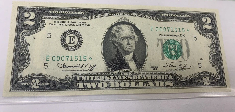 Fr. 1935 E* $2 1976 FR Star Note Richmond E-* Block PCGS 65 PPQ Low Serial # - Image 2 of 4