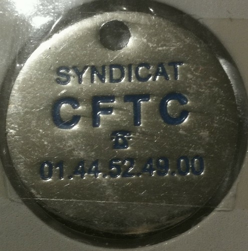 JETON DE CADDIE METAL ♦ " CFTC " La Vie à Défendre ♦ Syndicat - CFTC - Imagen 2 de 2
