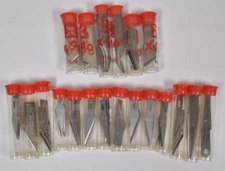 LARGE LOT of Vtg X-Po Exacto Hobby Knife Blades various Shapes & Sizes New&Used