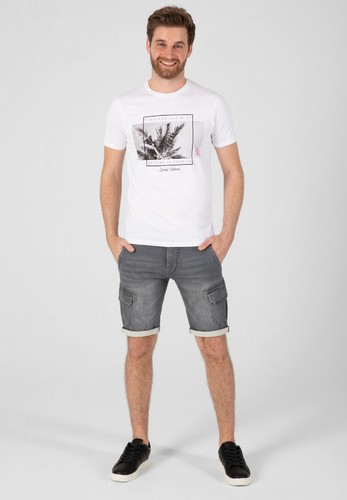 Hombres Pantalones Cortos Cargo Jeans Shorts Pantalones Bermudas Denim Vaqueros - Imagen 10 de 19