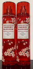 BATH  BODY WORKS LOT OF 2 JAPANESE CHERRY BLOSSOM FINE FRAGRANCE MIST 8 FL OZ