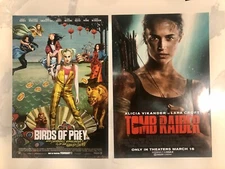 BIRDS OF PREY AMC Regal IMAX DOLBY 11.5 x 17" Poster + Bonus TOMB RAIDER Poster