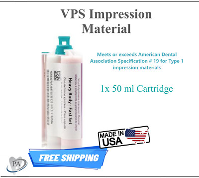 Dental MEDIUM BODY FAST SET VPS PVS Impression Material FAST Set 50ML, USA