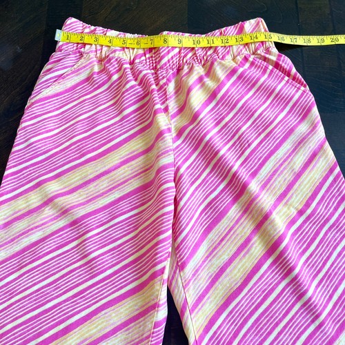 Elevenses Anthropologie Stripe Mixed Print Wide Leg Pants L Boho Beach Hippie - Picture 6 of 9