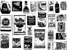 Unmounted Rubber Stamp Plate, Unmounted/Uncut Pink Rubber Stamps