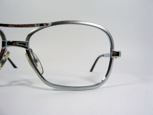 Morel, luxury eyeglasses, Aviator oval square Platinum plated frames NOS vintage - Picture 3 of 9
