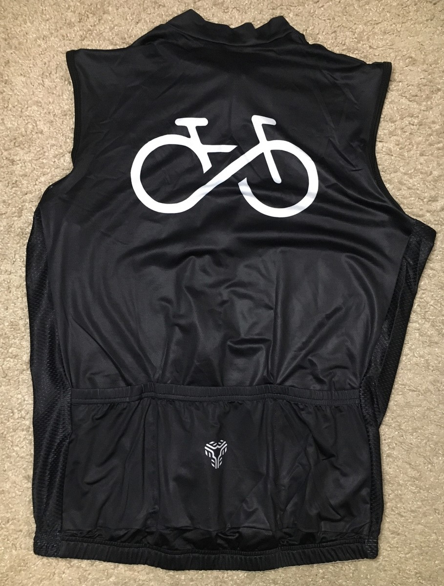 Sanpella Women's Sleeveless Cycling Couture Jersey XL Black NWT