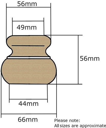Small Pine Moulded Bun Foot 66mm * 56mm Wooden Furniture *CHOOSE QUANTITY* A3MB - Picture 2 of 31